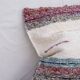 Handwoven cushion cover made from recycled cotton