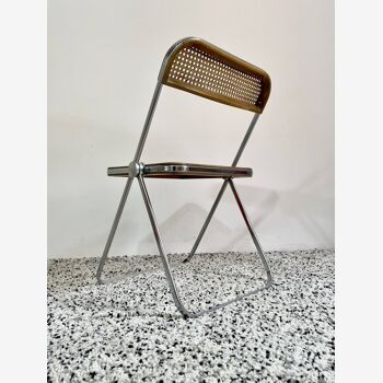 RARE chaise pliante vintage Plia Cane par Giancarlo Piretti pour Castelli | L'ère spatiale italienne | années 1960