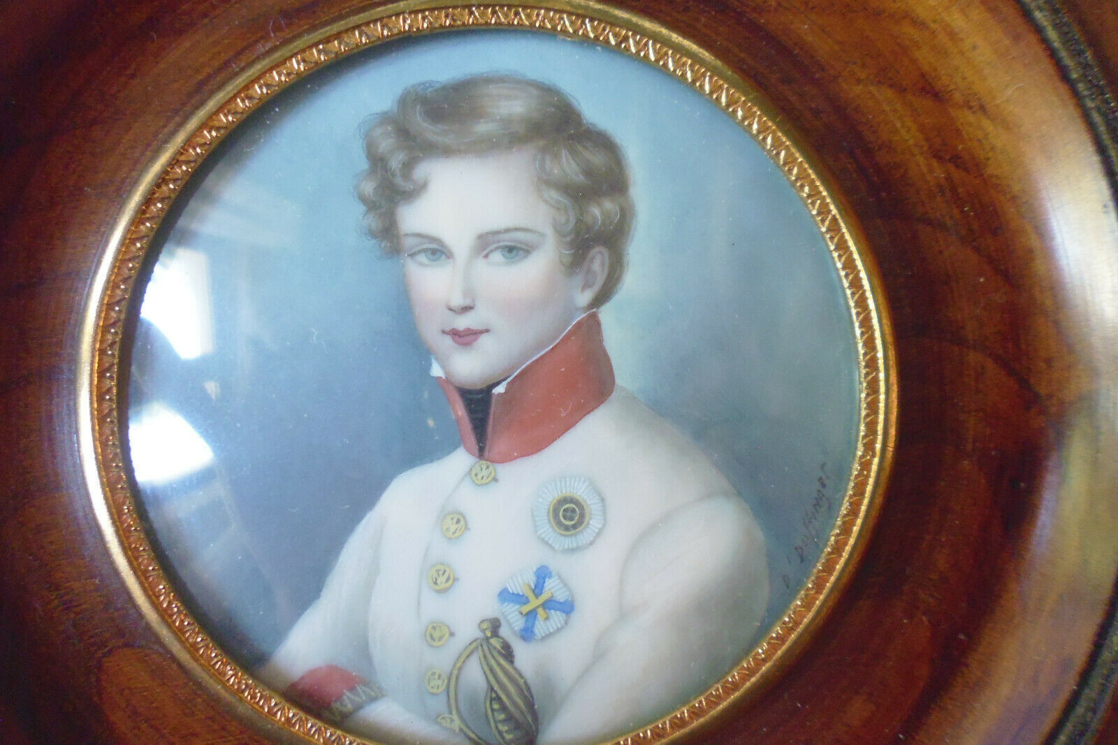 Portrait miniature painting Napoleon II the Aiglon by D' Daffinger 19th 19th 19th