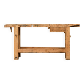 Old small workbench with drawer, beautiful original patina, 1920.