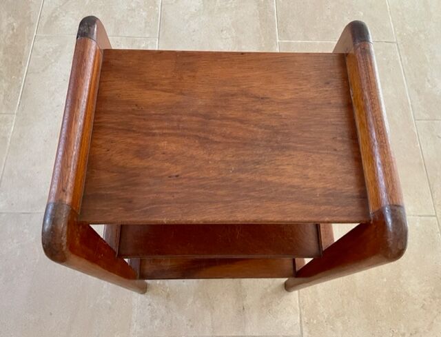 Teak sofa end table 1950 France