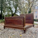 Magnificent Louis XVI style flamed mahogany bed Attributed to Gervais-maximilien Durand