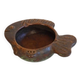 Empty ceramic pocket in the shape of a fish 1960