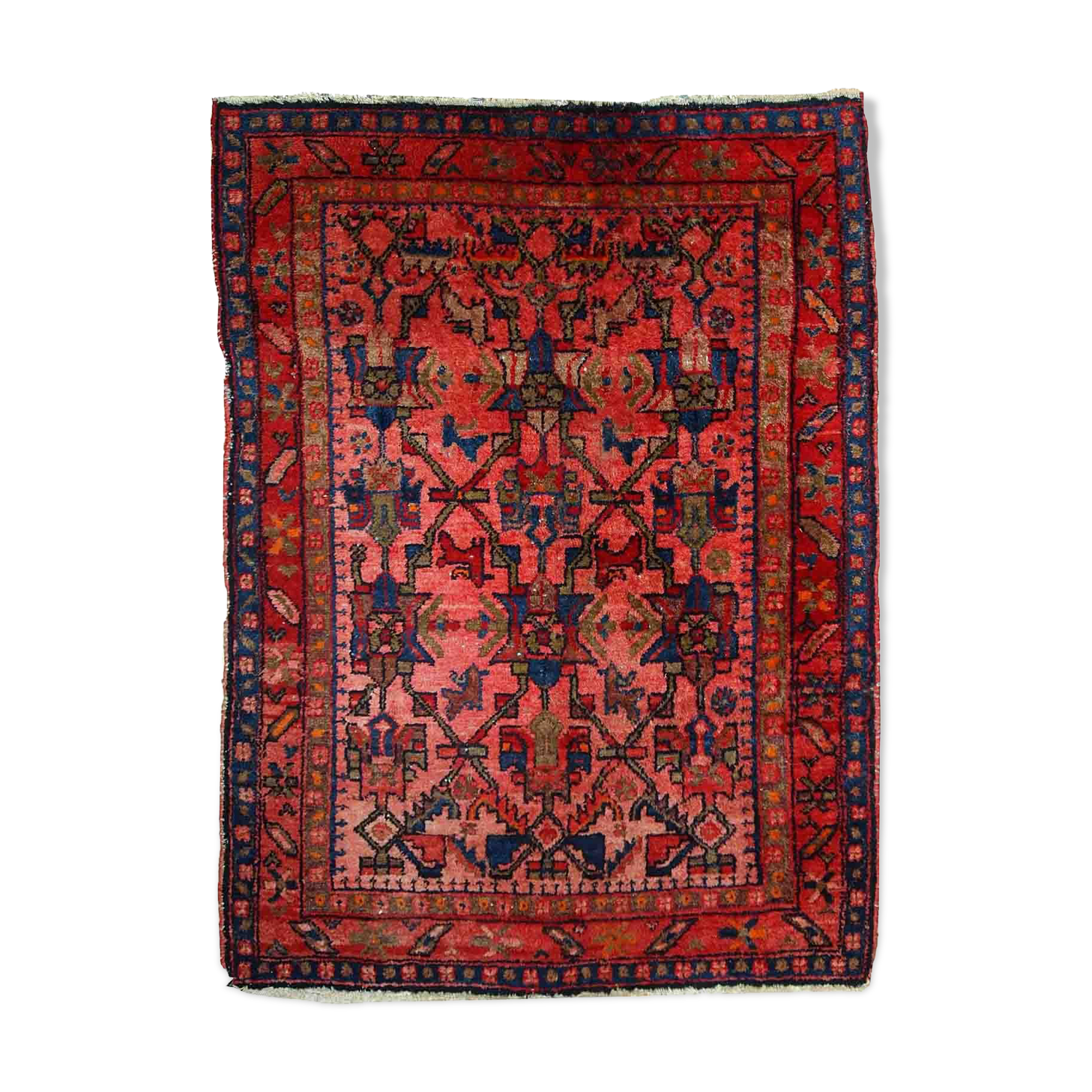Ancient Persian Carpet Malayer handmade 113cm x 153cm 1920s, 1C403