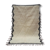 Moroccan Berber carpet beni Ouarain zanafi white and black diamonds 160x250cm