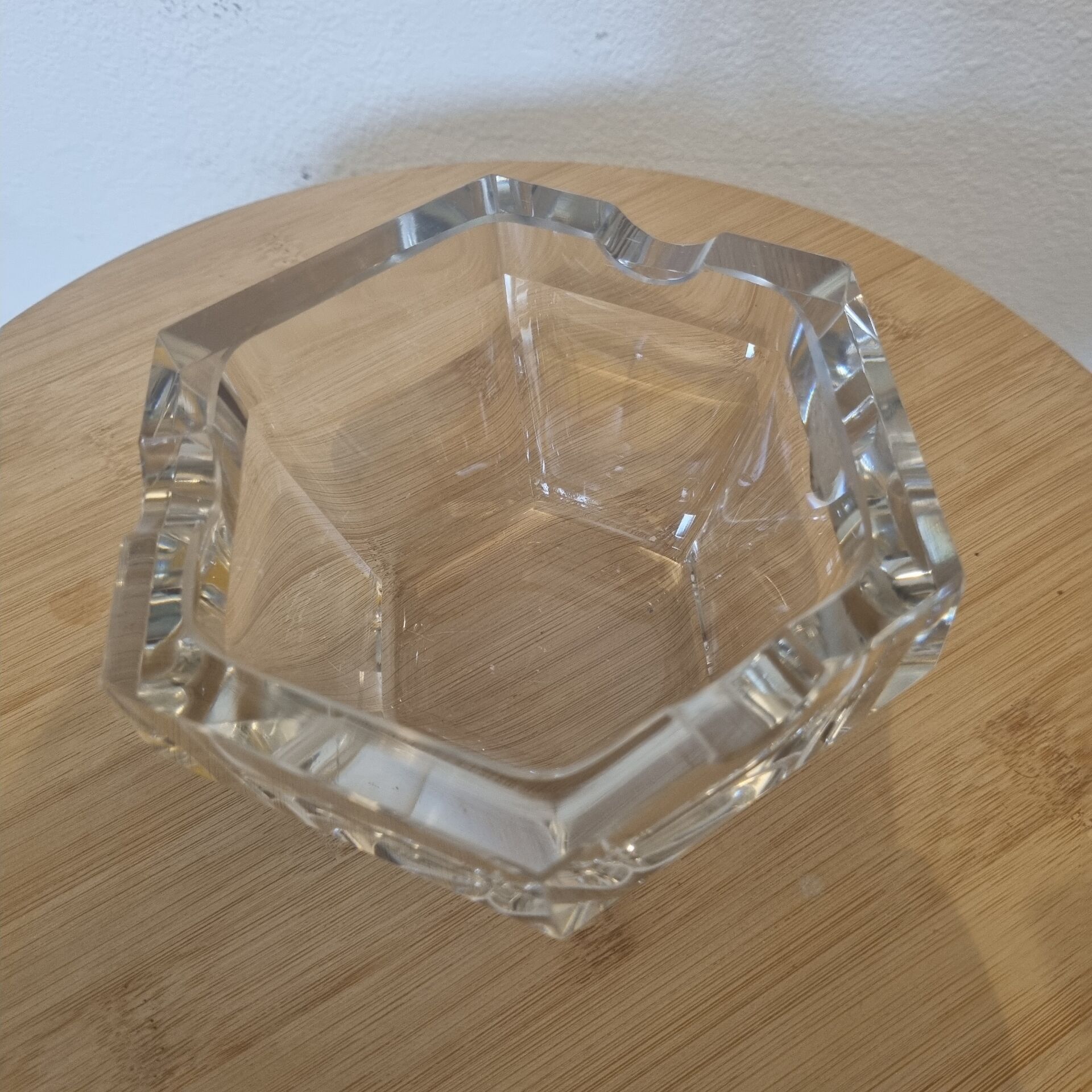 Bohemian crystal ashtray from 1970
