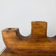 Pair of brutalist wooden candlesticks, 1960s