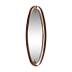 1960s Oval Wall Mirror with Brass Frame by Sant'Ambrogio De Berti