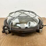 Black Industrial Cast Iron Wall or Ceiling Light from Elektrosvit, 1960s