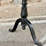 Antique bistro table with cast iron legs