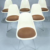 Series of 6 Eames chairs model DSX. Herman Miller edition