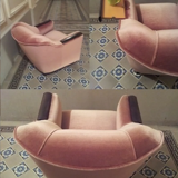 Fauteuil club art deco années 30/40 à système tablettes