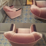 Fauteuil club art deco années 30/40 à système tablettes