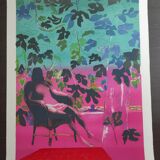 Femme en rose original hand-signed lithograph Paul Guiramand