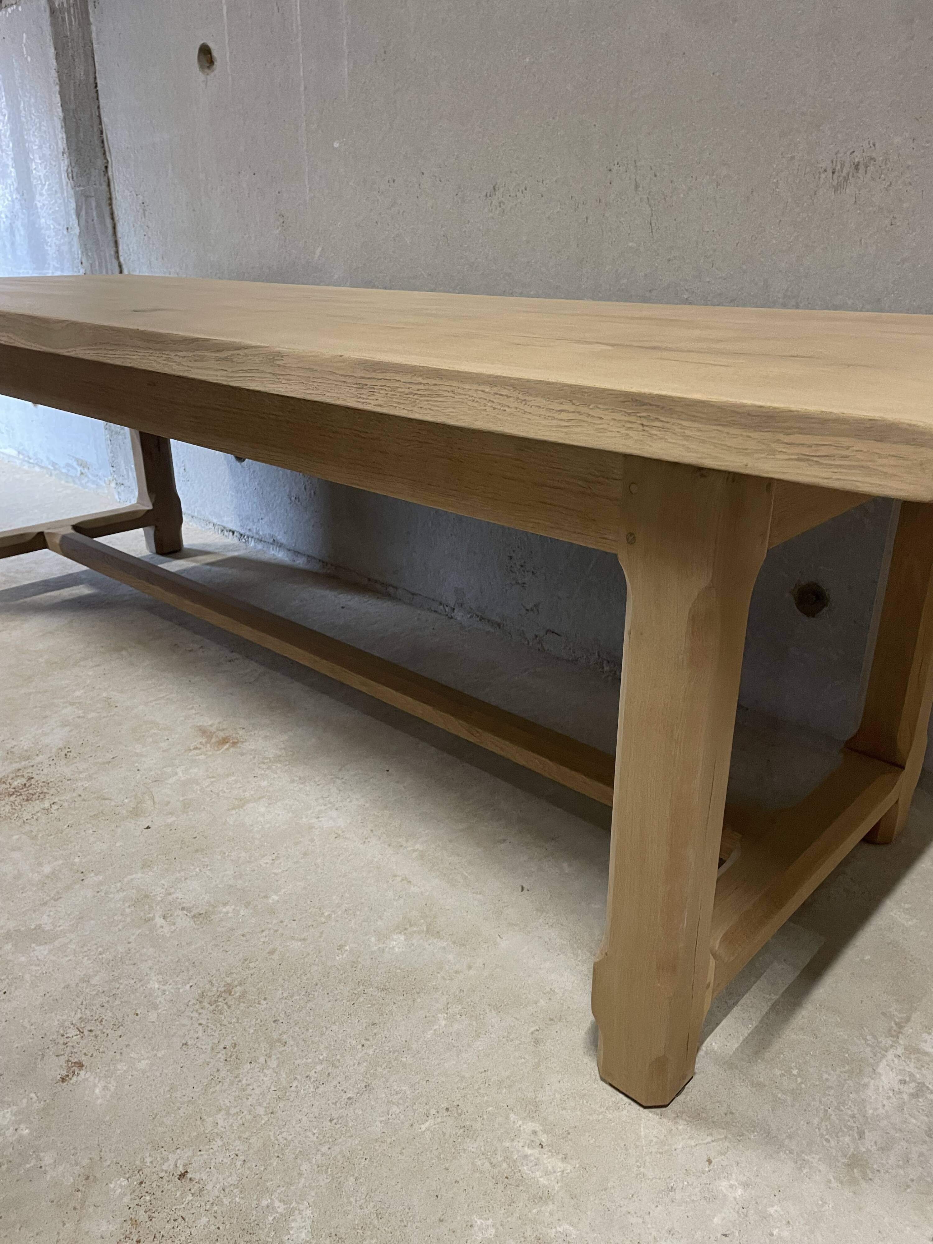 Large solid farmhouse table 2.5m – ideal for large gatherings.