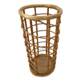 Vintage rattan umbrella stand 70s