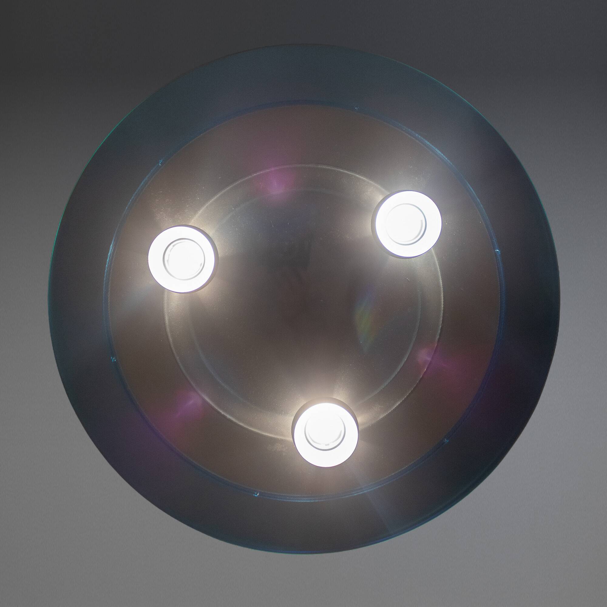 Pendentif Aurora Blue de l'ère spatiale par Arteluce, Perry King et Santiago Miranda,