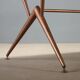 Vintage enamelled metal table, Italian design from the 1960s.