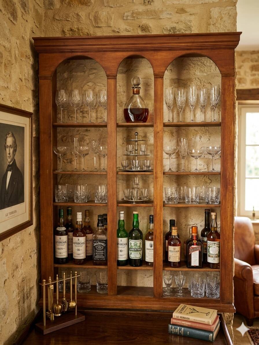 Bistro window in fir wood