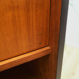 Bookcase teak with bar, Danish design, 70's