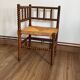 Turned wood corner chair