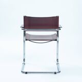 Chaises Bauhaus en cuir, Fasem 1980s