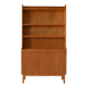 Vintage Scandinavian Elmwood Open Bookshelf Cabinet