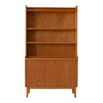 Bibliothèque ouverte vintage scandinave en orme
