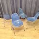 Set of four DSS chairs, fiberglass, designed by Charles and Ray Eames, Herm