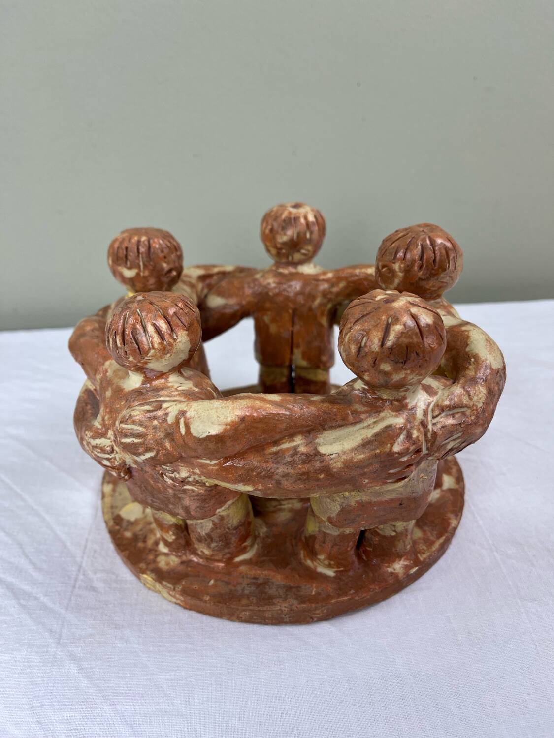 Handmade pottery candle holder