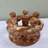 Handmade pottery candle holder