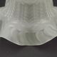 French vintage white opaque glass replacement shade with frilled edge.