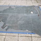 Cowhide color auburn and white 200x200cm