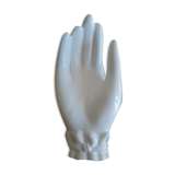 White ceramic hand emptier - vintage