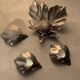 Silver metal flower with removable petals