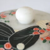 Hand-painted art deco round box