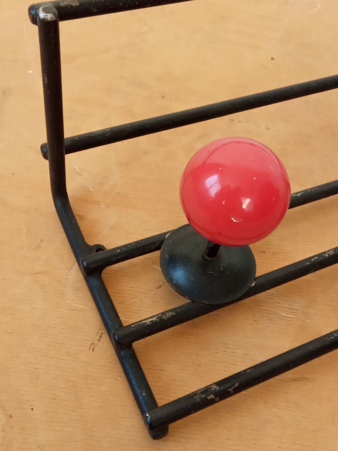 50s coat rack with multicolored balls