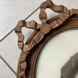 Pair of portraits of a couple in a 1900s knotted frame