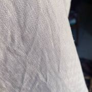 Grande nappe ancienne en coton effet damiers.