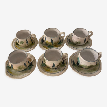 6 tasses céramique artisanale