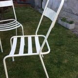 4 metal bistro terrace chairs