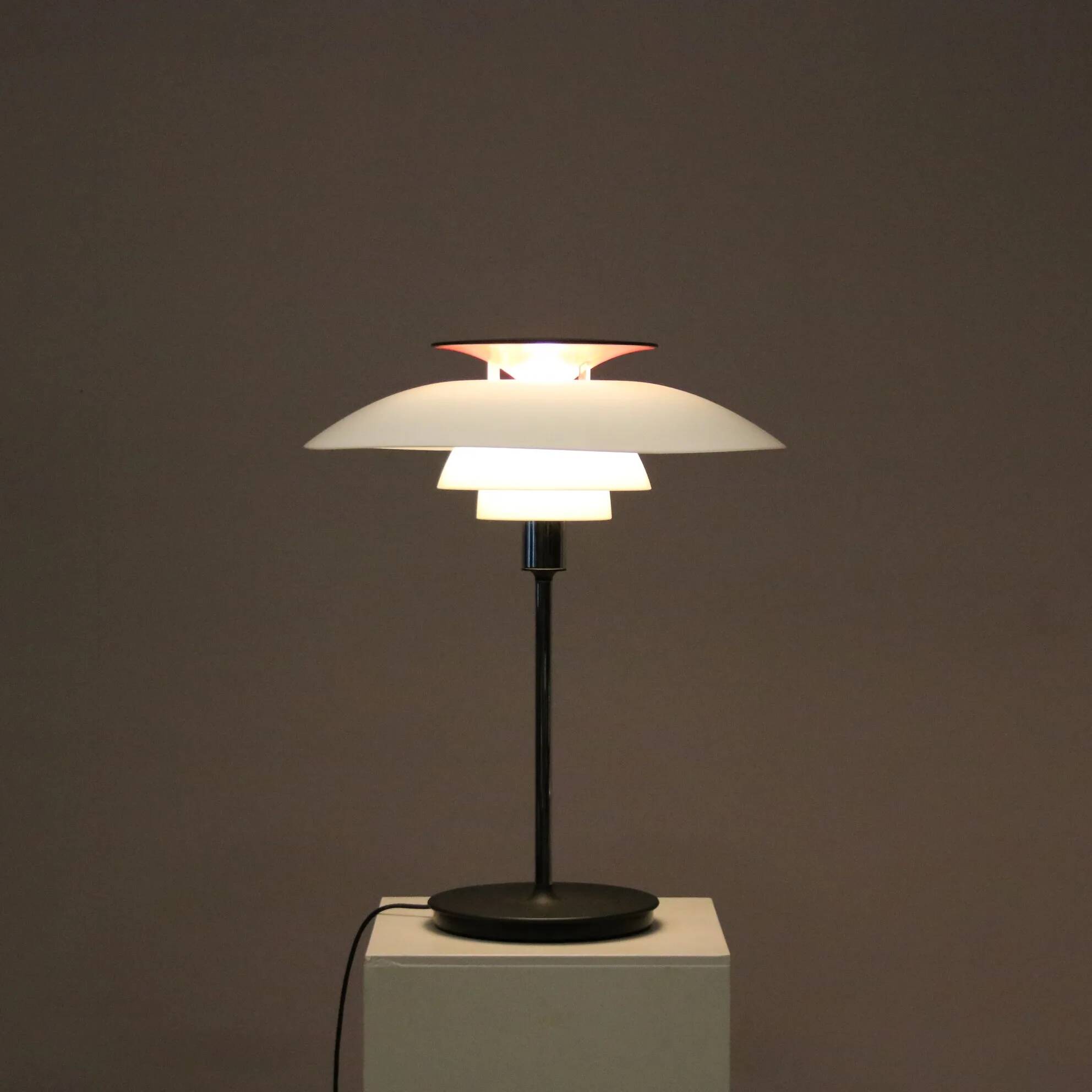 1970s Poul Henningsen “PH80” table lamp for Louis Poulsen, Denmark