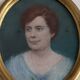 Pastel portrait of a woman, 1920, in a gilded frame