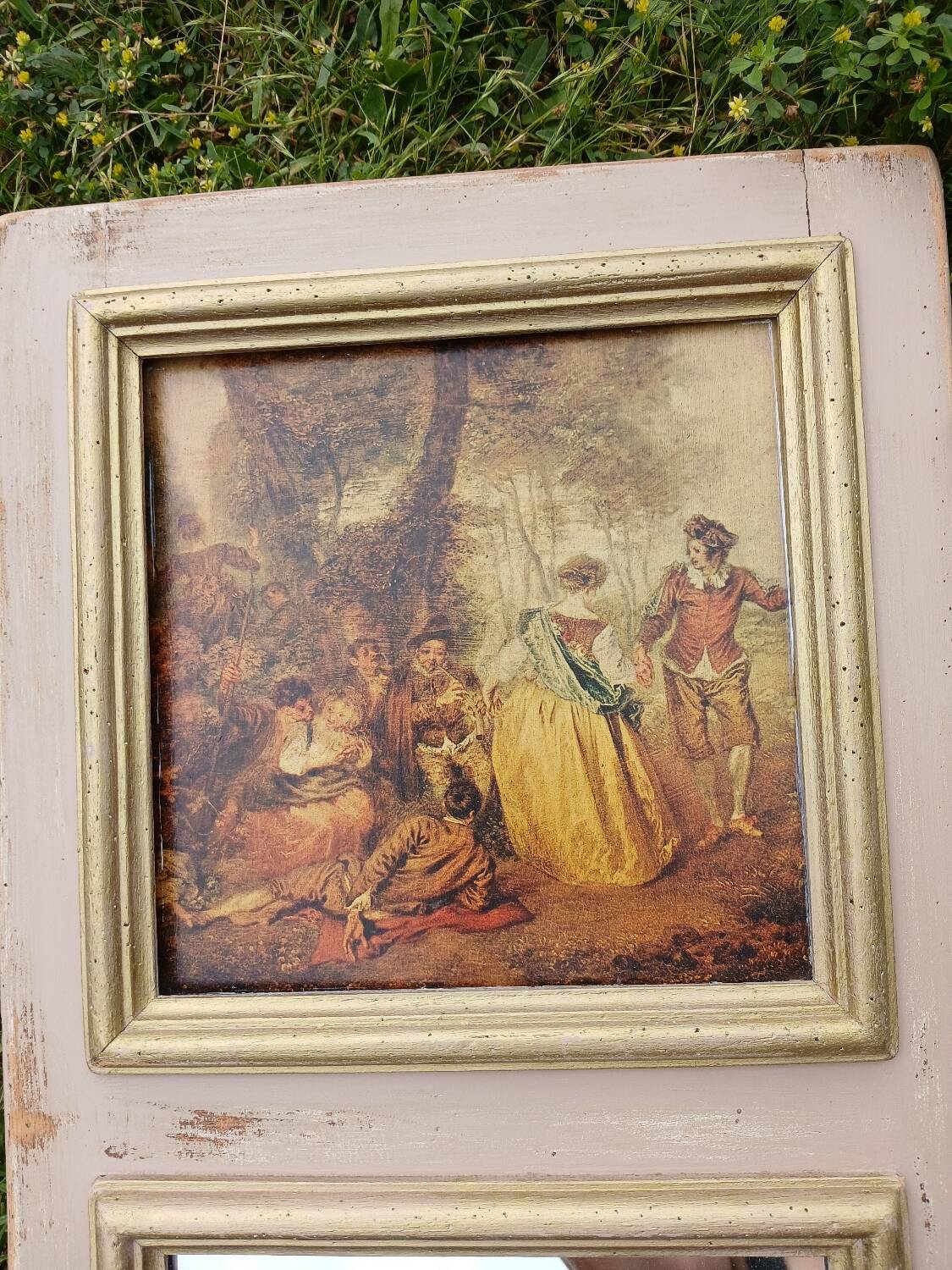 Miroir/ tableau ancien 88 × 42 cm