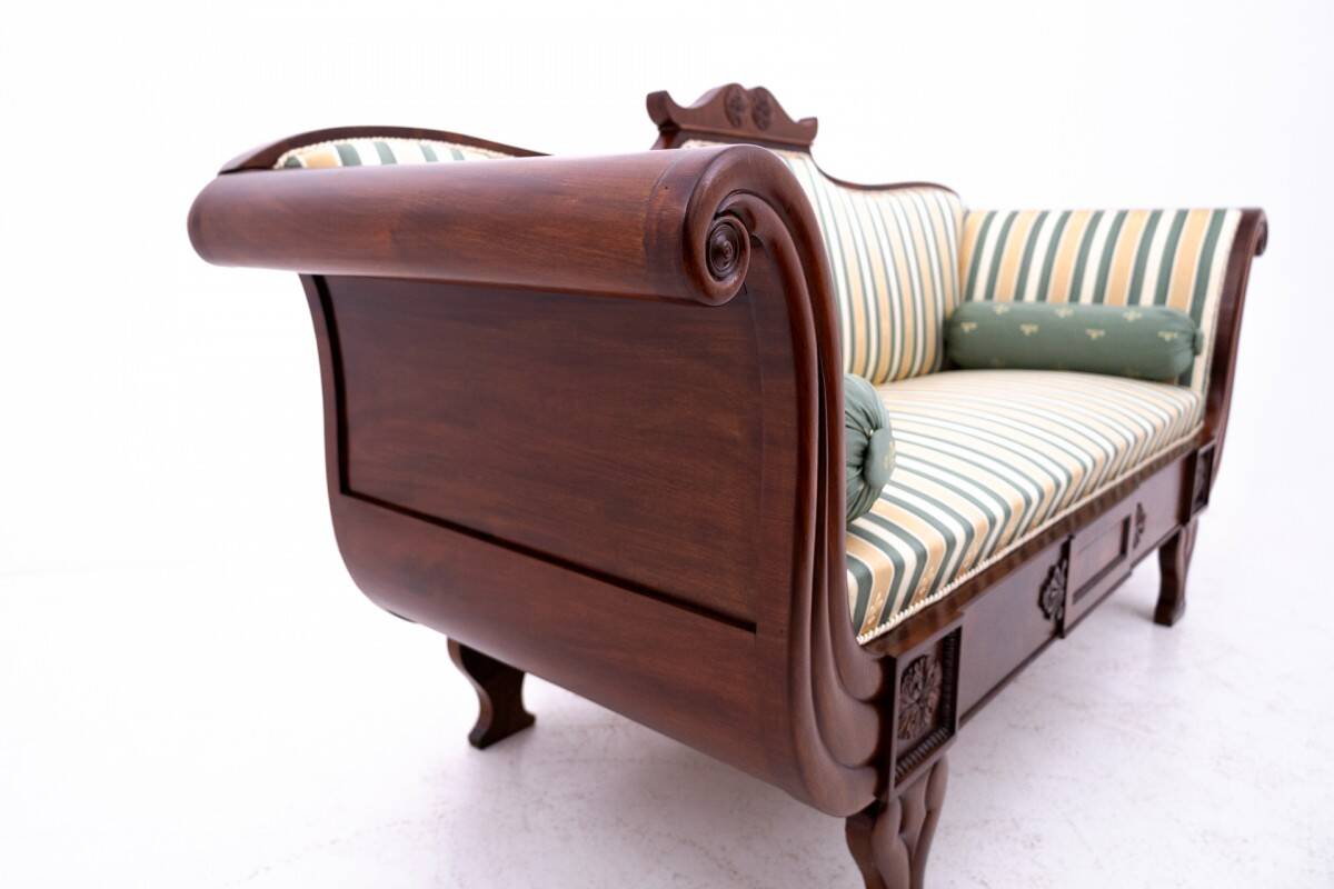 Biedermeier sofa, northern europe, circa 1860. after renovation