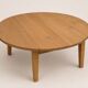 Round folding coffee table in solid wood