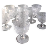 Verres Baccarat gravés à l'acide