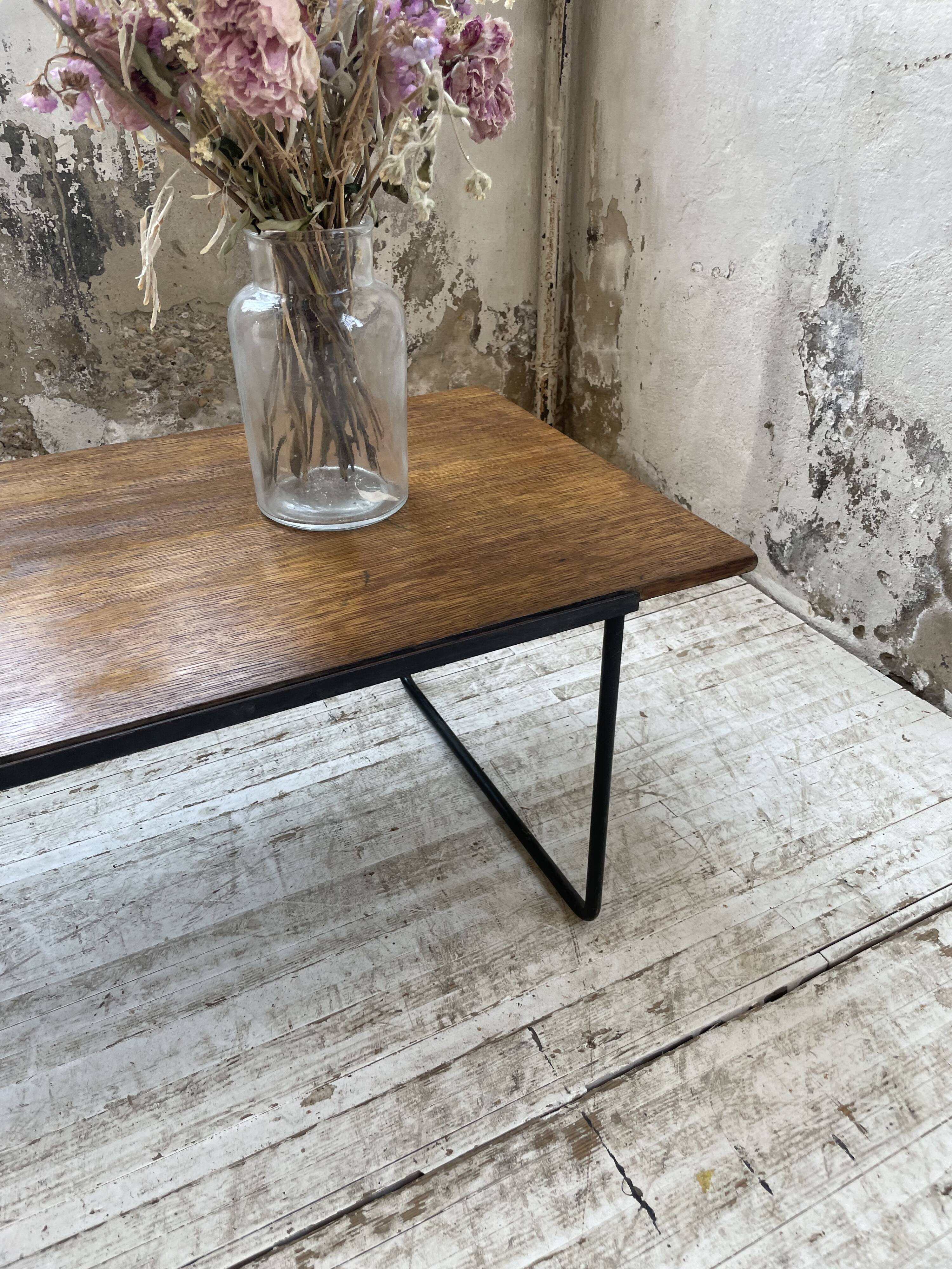 50s modernist oak coffee table