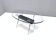 Oval Glass Coffee Table with Portoro Marble and Iron Base, Italy