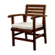 Oak armchair from the 50s with Lelièvre buckle cushion